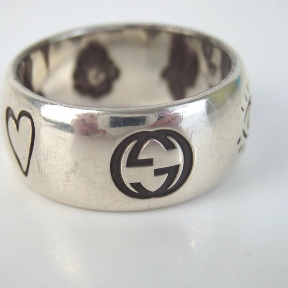Authentic GUCCI Blind for love ring Silver [Used] - Picture 7 of 7